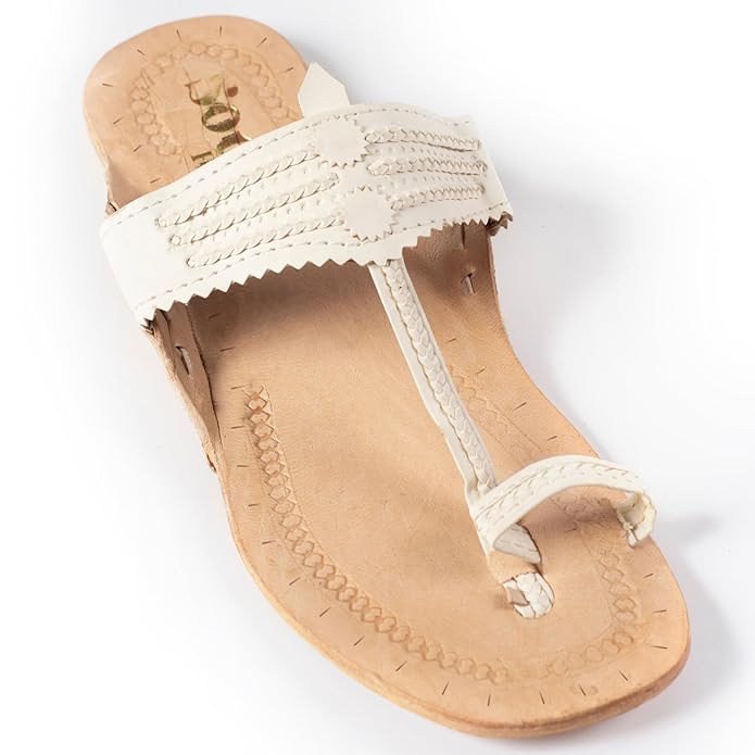 White Chic Leather Sandals